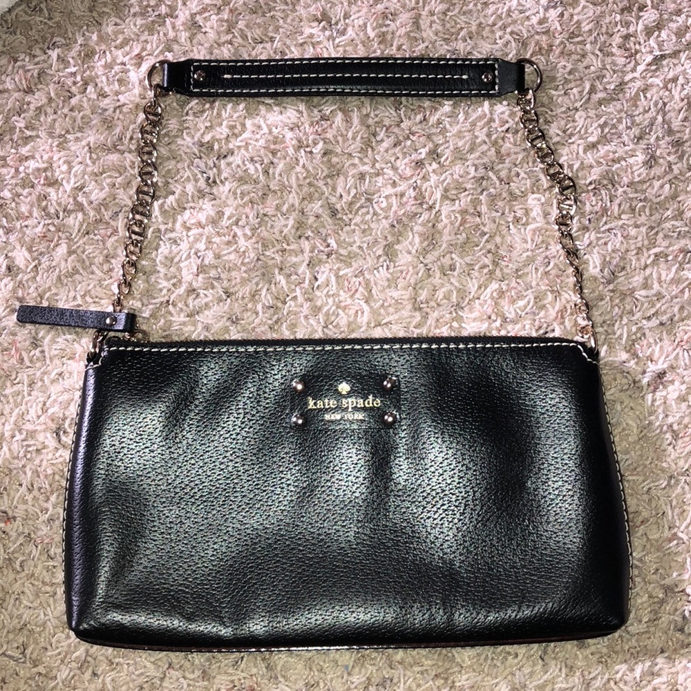 Black leather Kate spade handbag